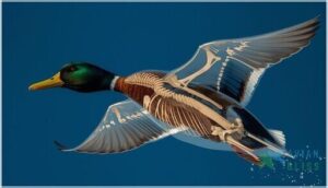 beaks, wings, and skeletal structure