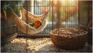bedding types: litter, hammock, and nesting