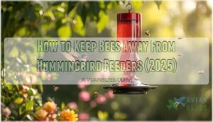 bees hummingbird feeder