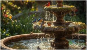 bird bath fountains and water features