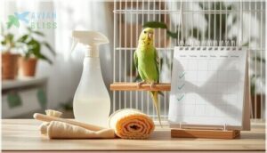 bird cage cleaning frequency and best practices