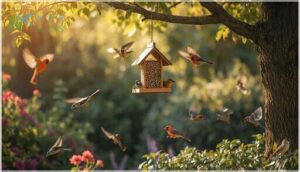 bird feeder placement and maintenance