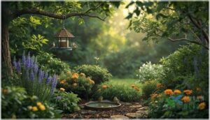 bird-friendly landscaping and feeder placement
