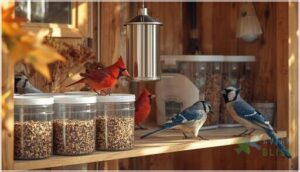 bird health, safety, and seed storage