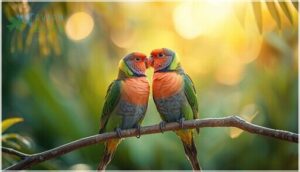 bird species known for kissing behavior