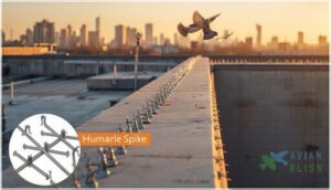 bird spikes for ledges and rooftops
