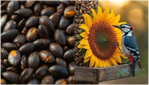black oil vs. striped sunflower seeds black oil vs. striped sunflower seeds