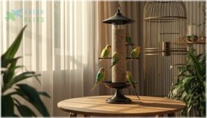 cage-mounted and freestanding feeders