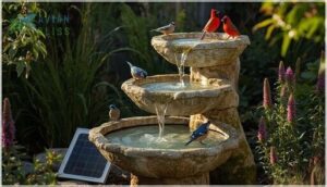 cascading bowl bird baths