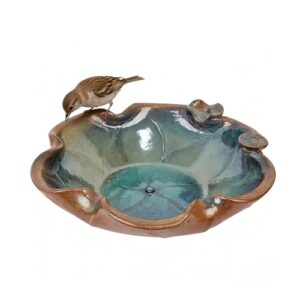 Ceramic Bird Bath and Feeder, B0FNRQRCNP