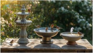 choosing bird bath fountains