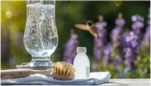 cleaning and maintaining hummingbird feeders