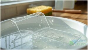 cleaning removable trays and cups