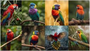 colorful birds by region
