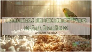 comfortable bird cage bedding options