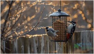 compact suet feeders for small areas