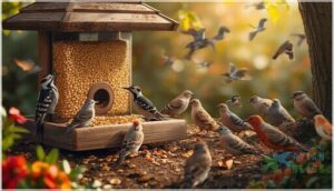 cracked corn, peanuts, and suet: specialty options