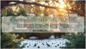 creating a bird feeding station