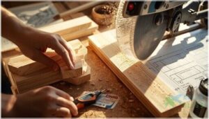 cutting and preparing wood pieces cutting and preparing wood pieces