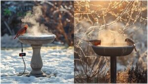 de-icer add-ons vs. heated birdbaths
