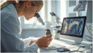 diagnosing worm parasites in birds