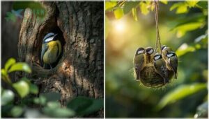 differences between paridae and aegithalidae