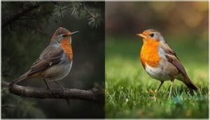 differences from american robin