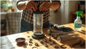 disassemble the feeder completely