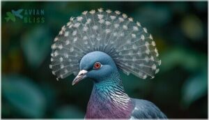 distinctive crown feathers