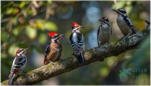 distinctive plumage and color patterns