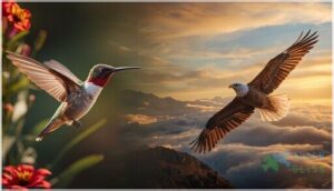 distinctive wingbeats and gliding