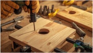 drilling entrance holes and ventilation