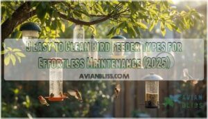 easy to clean bird feeder types