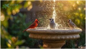 encouraging healthy bathing habits in birds