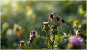 european goldfinch thistle consumption