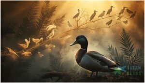 evolutionary relationship between ducks and other birds