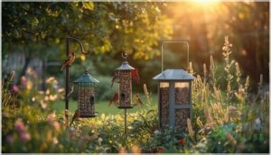 feeder selection, placement, and seed storage