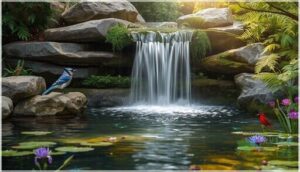 garden ponds, streams, and waterfalls