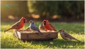 ground and tray feeders for ground birds