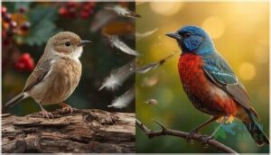 how bird colors develop and change