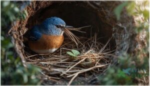 how bluebirds use natural materials