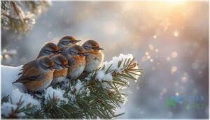 how do birds survive harsh winter conditions