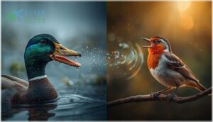 how do duck quacks compare to other birds