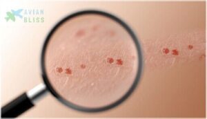 how to identify bird mite bites