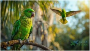 how to identify green birds