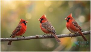 how to identify small red birds