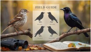 identifying brown and black birds