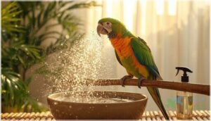 integrating conditioners into daily bird care routine