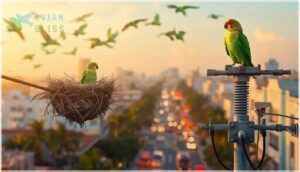 introduced and feral green birds