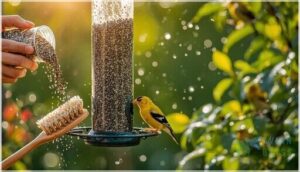 introducing and maintaining nyjer feeding